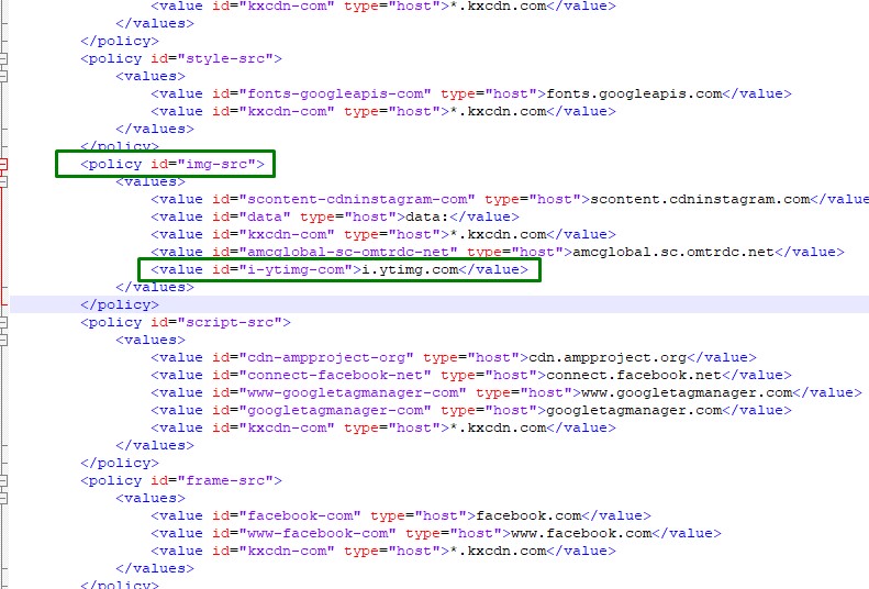 Fix content security policy directive issue