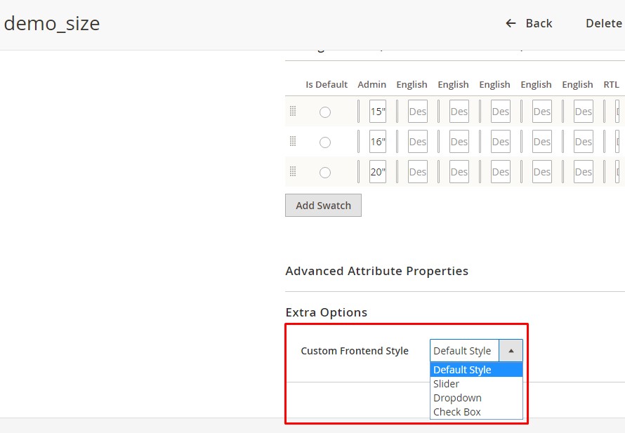Define Displaying Style in Category Page (Demo Size)
