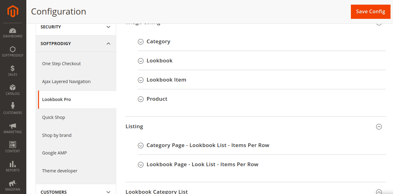 Softprodigy > Lookbook Pro > Settings