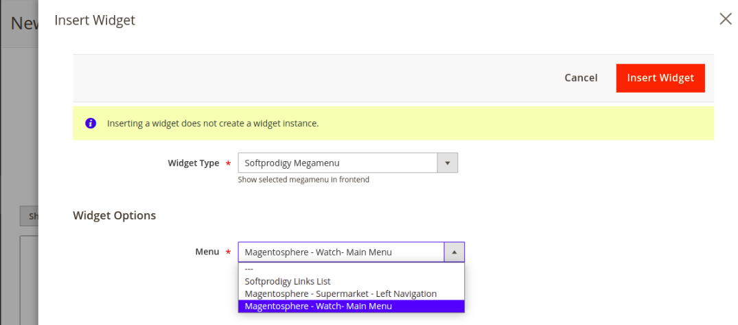Add a Existed Menu to Front