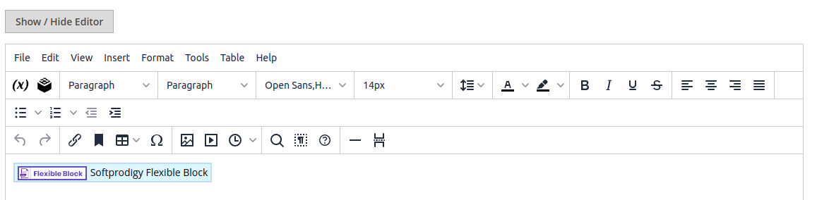Insert page builder as a widget