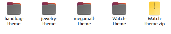 Unzip theme package 